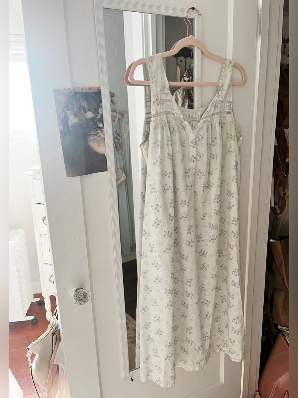 Vintage Floral Cotton Nightgown - Picture 1 of 3